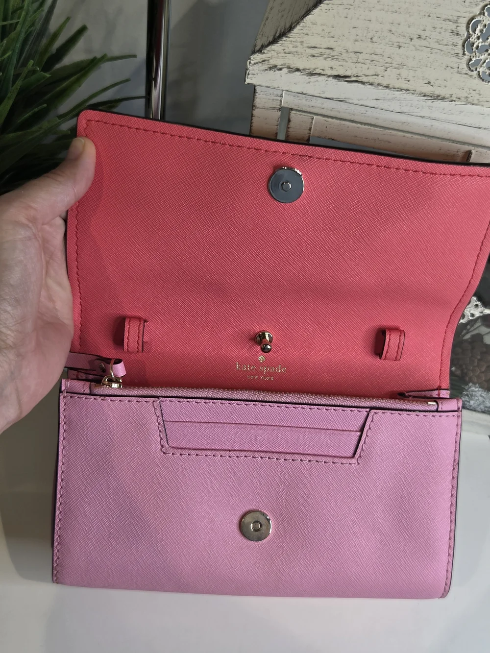 Kate Spade Pink Bi-Color Clutch